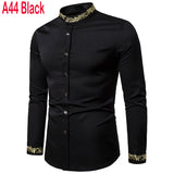 Embroidery Shirt Men Brand New Long Sleeve Mens Dress Shirts Casual Slim Fit Button Down Chemise Homme Camisetas Hombre