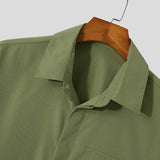 Foesce  Men Jumpsuits Lapel Solid Color Long Sleeve Pockets Streetwear Fashion Cargo Overalls With Belt  Casual Romper 5XL 7