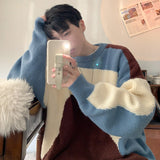 Winter Oversized Sweater Men Warm Fashion Casual Knitted Pullover Men Korean Loose Long Sleeve Sweater Mens Jumper Clothes M-XL