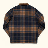Foesce Autumn and Winter Men's Jacket Plaid Loose Jacket Casual Turn Down Collar Shirt Style Jackets Large Size