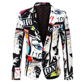 Fall And Winter Men's Suit Jacket Men's Printing Hot Stamping Fashion Suit Party Coat Slim Single Button Blazers Jacket Men 3XL