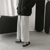 Harajuku Gray Jogging Sweatpants Men's Hip Hop Streetwear Wide Leg Sports Pants Korean Fashion Oversize Trousers Baggy