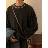 Men's Senior Hoodie Half Turtleneck Embroidery Simple Long T-shirts Hip Hop Loose Casual Couples Basic Style Sweatshirt New