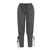 Medieval Pants Viking Costume for Men Women Pirate Trousers Lace Up Renaissance Pants Pirate Brown Black Plus Size Halloween