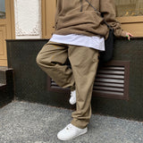 Men's pants loose all-match overalls autumn and winter ins tide wide-leg trend y2k casual pants men's trousers