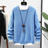 Fall Winter New Men Handsome Soft Warm Sweater Mens Top Quality Pullover Men's Trendy Knit Thick Sweaters Male Brand Jumper
