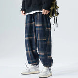 Plaid Harem Pants Men Clothing Joggers Men Pants Trousers Japanese Fashion Sweatpants S-5XL Streerwear