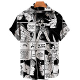Summer Style Personality 3D Printed Dread Man Pattern Men's Handsome Short Sleeve Hawaiian Fashion Designer Casual New Custom Sh