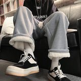 Foesce Plus Size 8XL-M Winter Warm Fleece Pants Men  Lambswool Thick Casual Thermal Sweatpants Male Fashion Loose Joggers Trousers