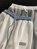 Spring Autumn New Waffle Pants Men's Hong Kong Style Trend Streetwear  Loose Drawstring Foot Sports Casual Trousers