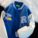 American retro alphabet embroidery jackets coats men's new Y2K street hip-hop baseball suit couple casual trend jacket top