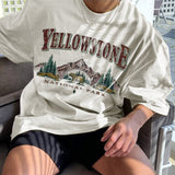 Vintage Graphic T Shirts Mens New Summer Streetwear T-shirt Fashion Loose Short Sleeve O Neck Tees Casual Mens Oversize Pullover