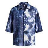 summer Men's Clothing Shirts Floral Printed Casual Dress Summer Short Sleeve Shirt Slim Fit Shirts men Size M-3XL