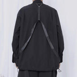 Foesce Techwear Pant Sets Men Punk 3 piece outfits Black Cargo Pants Long Sleeve Shirts Korean Streetwear Hip Hop Spring