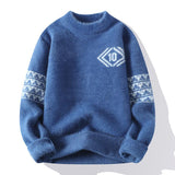 Winter Harajuku Mink Cashmere Sweater Men Half Turtleneck Mens Sweaters Top Quality Pull Homme Thick Warm Pullover Men