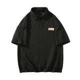 Summer 350g Grams of Mens Short-sleeved Bottoming T-shirt Male Large Size Senior Sense of Fashion Polo Collar Tops Men