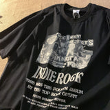 Foesce Retro fried street printing national tide T-shirt Korean version men and women couples all match loose casual clothes y2k tops