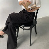 High Waist Wide Leg Pants Drape Trousers Men's Spring New Casual Pants Slit Pants Mens Male Vintage Fashion Harem Retro