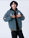 Foesce chaquetas hombre bomber jacket men cotton-padded motorcycle jacket Thick Autumn Winter Baseball Outerwear & Coats men clothing