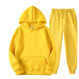 Men's Tracksuit Jogger Sportswear Casual Sweatershirts Sweatpants Streetwear Pullover Solid Color Fleece Sports Suit Men Sets