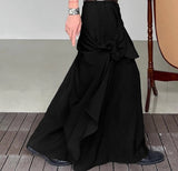 Men Wide Leg Pants Solid Loose Button Joggers Oversize Irregular Trousers Men Streetwear Fashion Skirts Pants S-5XL