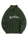 Hoodie for Men Polar Fleece Sweatshirts Letter Embroidered Turtleneck Streetwear Pullover Zipper Warm Unisex Sweats NEW