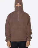 Winter New trend men's casual hoodie zipper hoodie fashion keep warm Jumper Woolen and thickened hoodie