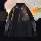 White Fleece Fluffy Jackets Warm Cashmere Coat Men Autumn New Solid Color Lightweight Jackets Streetwear Hip Hop Harajuku