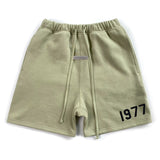 Summer new men's shorts streetwear outdoor men's and women's casual five-point pants cotton print number 1977 shorts