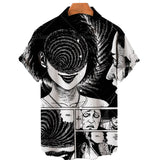 Summer Style Personality 3D Printed Dread Man Pattern Men's Handsome Short Sleeve Hawaiian Fashion Designer Casual New Custom Sh