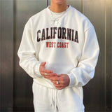 Foesce Hip Hop American California Letter Print Loose Tracksuit Men Clothing Long Sleeve Casual Hoodies Women New Autumn Streetwear Men