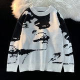 Y2k Sweater Men's Autumn Winter Casual Hip Hop Face Harajuku Punk Rock Jumper Knitted Women Sweater Tops Man Pullover Streetwear