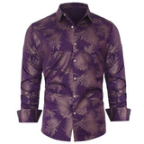Foesce New Social Long Sleeve Maple Leaf Designer Shirts Men Slim Fit Vintage Fashions Men's Shirt Man Dress Jersey Clothing
