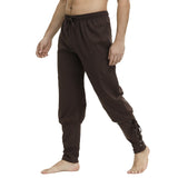 Medieval Pants Viking Costume for Men Women Pirate Trousers Lace Up Renaissance Pants Pirate Brown Black Plus Size Halloween