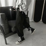 Harajuku Gray Jogging Sweatpants Men's Hip Hop Streetwear Wide Leg Sports Pants Korean Fashion Oversize Trousers Baggy